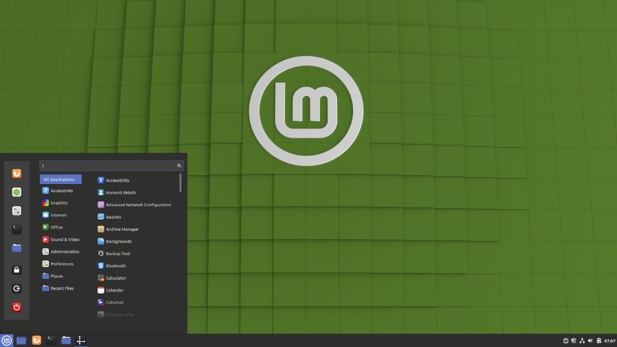 Linux Mint 20 With Cinnamon desktop