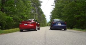 This Model 3 Long-Range Is Quicker Than The Performance Variant Tesla Model 3 long range variant drag race