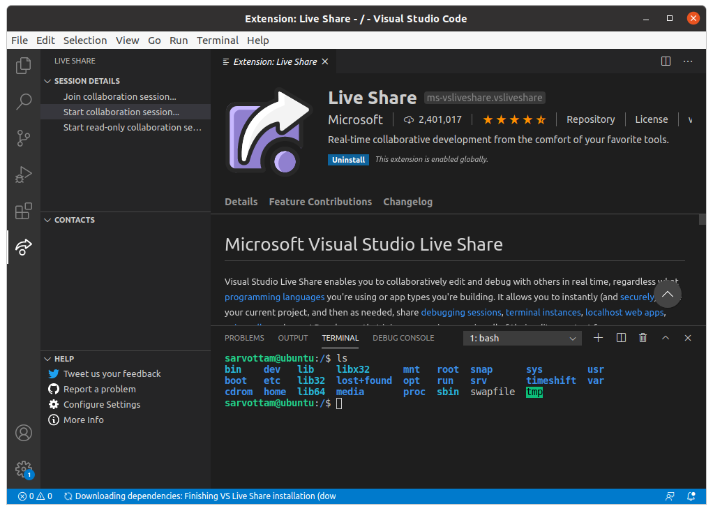 VSCode - Live Share extension