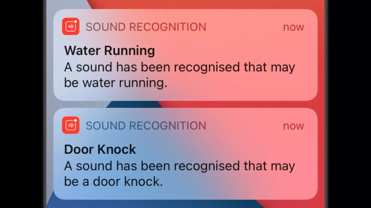 Water Running Sound Recognition Notification on iOS 14