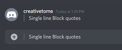 Single line Discord quote text
