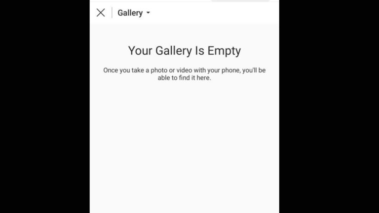 Instagram Your Gallery Is Empty bug