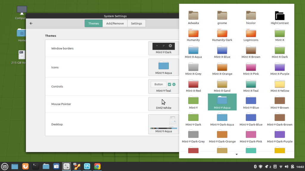Linux Mint desktop themes