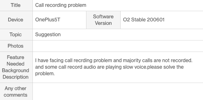 OnePlus 5T call recording