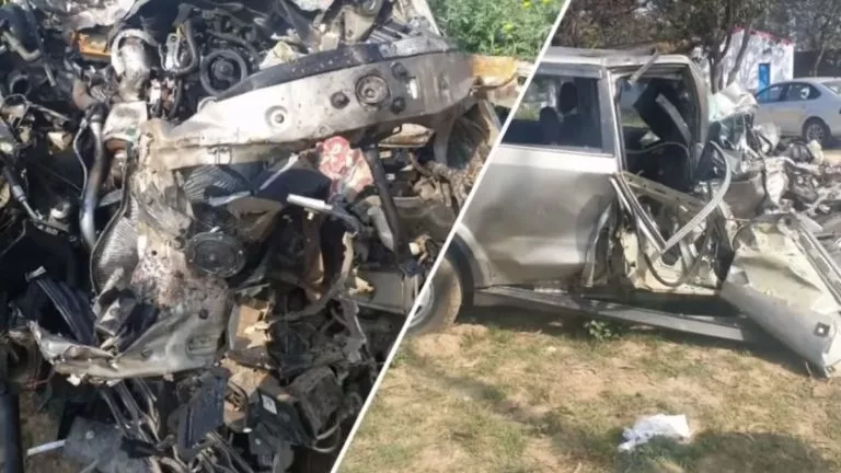 Tata Hexa Build Quality Saves Owner After Head-On Collision With Bus