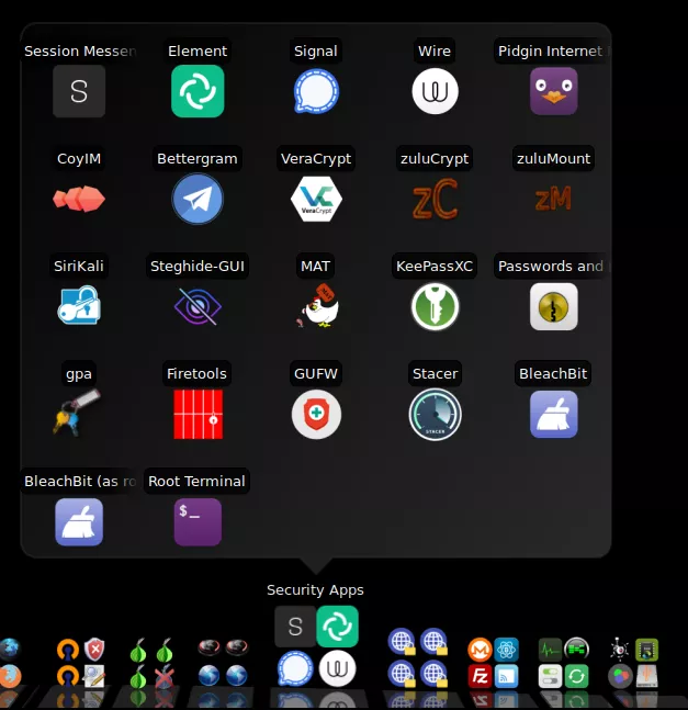 Linux Kodachi apps