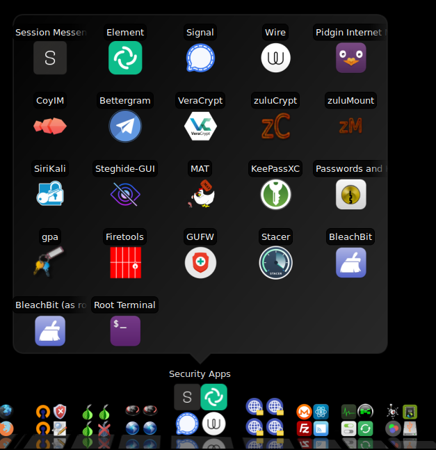 Linux Kodachi apps