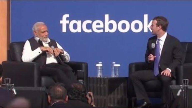 Mark Zuckerberg Narendara Modi Facebook