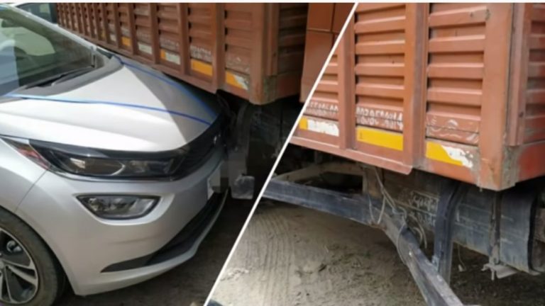 Tata Altroz Hits Truck