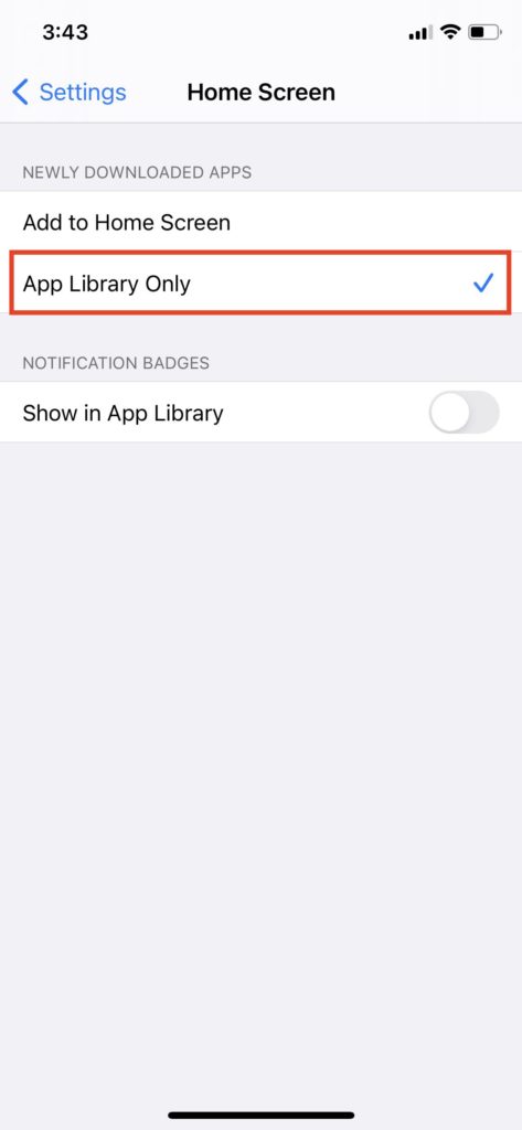 Add app icons to app library iOS 14