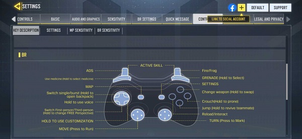 Cambiar la sensibilidad del controlador en Call of Duty Mobile