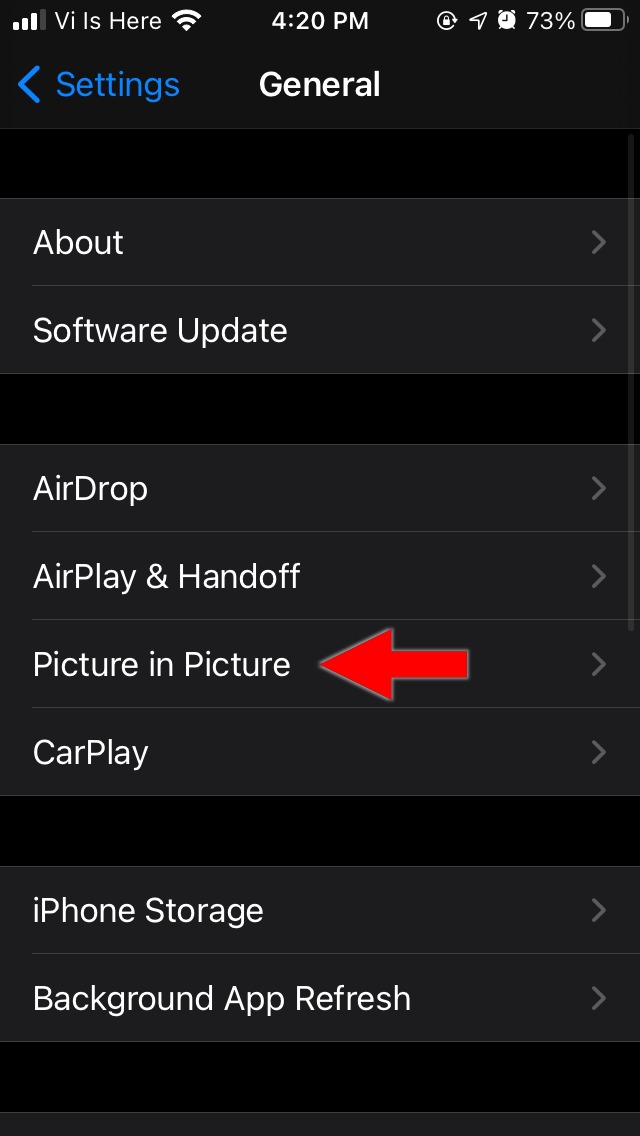 Enable iOS 14 Picture in Picture Mode 2
