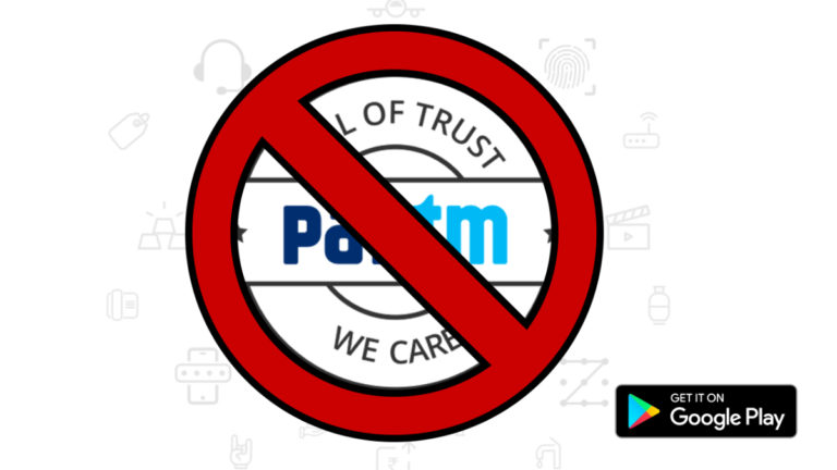 Google Deletes PayTm Play Store