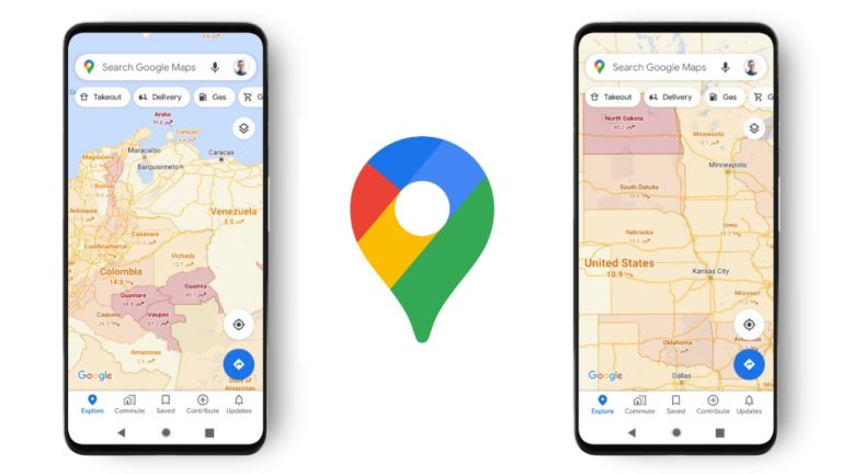 Google Maps COVID-19 info Layer