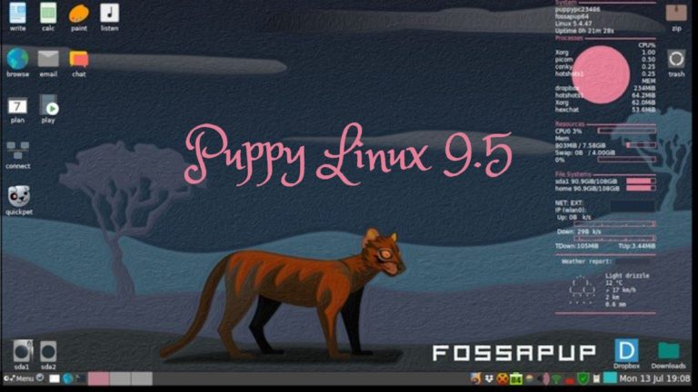 Lightweight Puppy Linux 9.5 Released, Based On Ubuntu 20.04 LTS