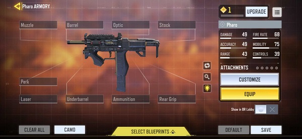 Pharo SMG - Mejor metralleta en Call of Duty Mobile