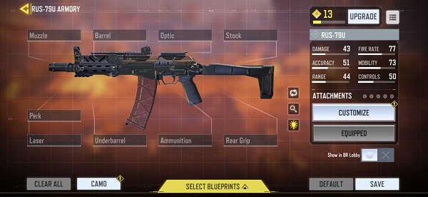 RUS-79U: las mejores armas de Call of Duty Mobile