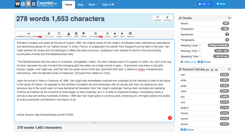 online essay word counter