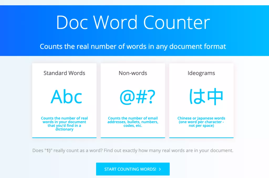 word counter word