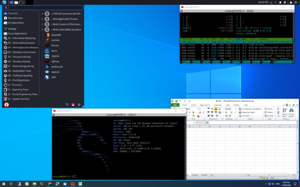 Win-KeX 2.0 para Kali Linux roda em WSL 2