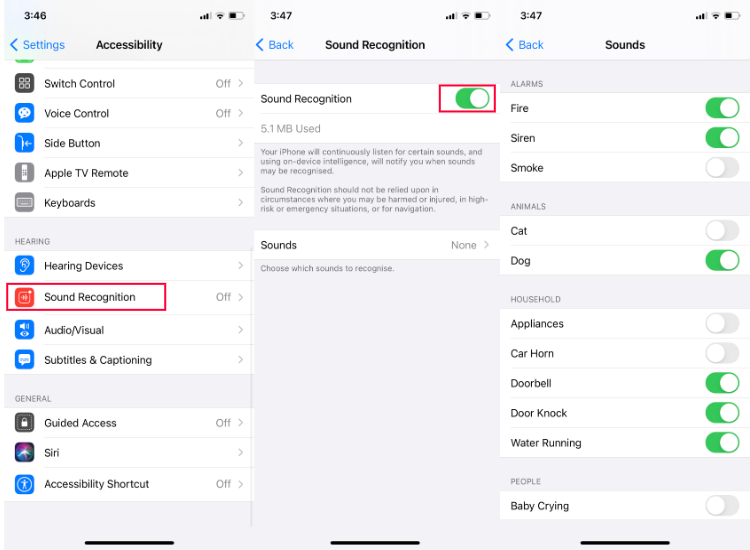 iOS 14 hidden feature sound recognition