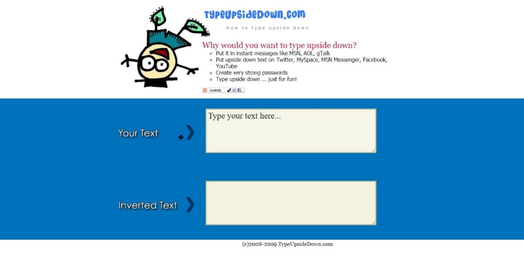 1 Best Upside down Text generator TypeUpsideDown