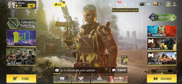 Call of Duty mobile Season 11 home screen