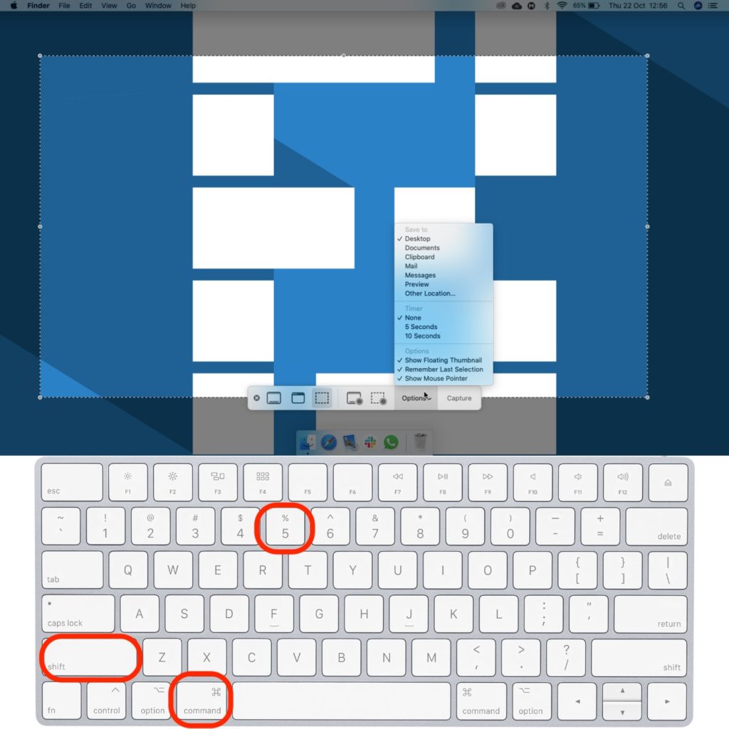 hotkey for screenshot mac