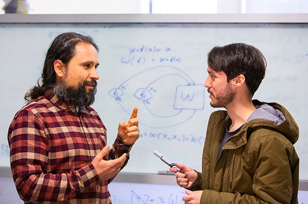 Dr. Fabio Costa (Left) and Germain Tobar (Right). Tobar's study on Time Travel is supervised by Dr. Costa