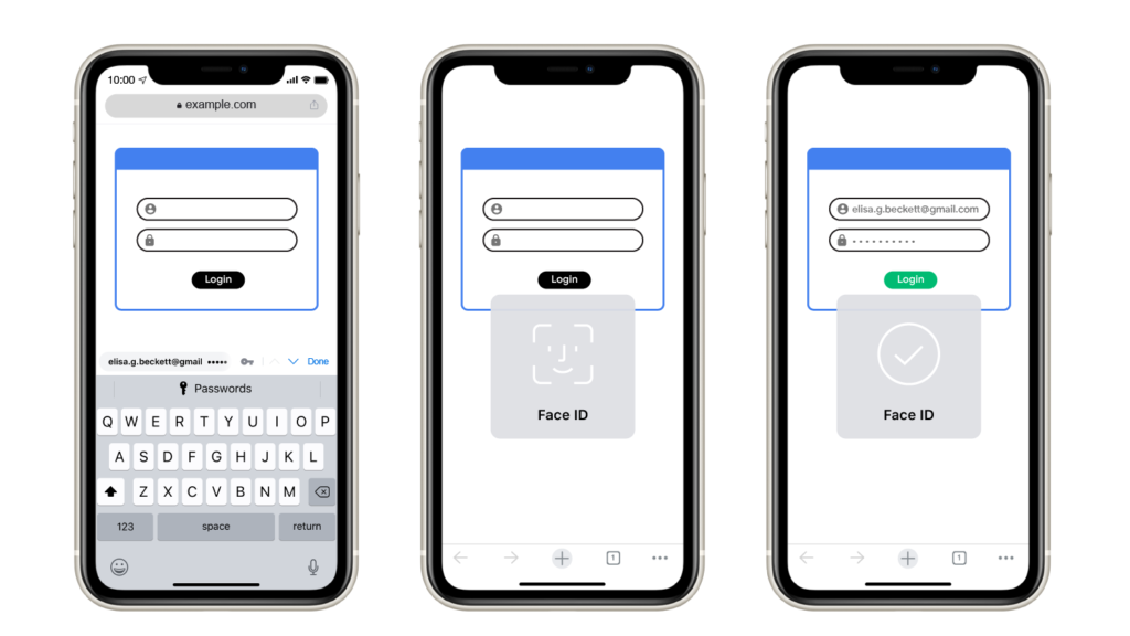 Google Chrome biometric verification for password Autofill on iOS