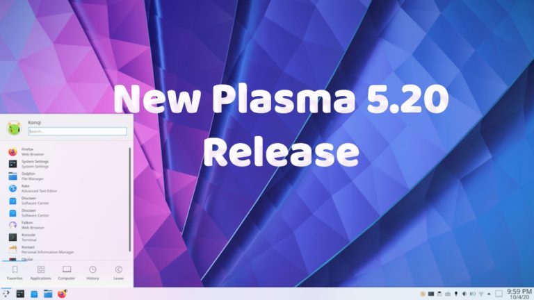 KDE Plasma 5.20 Is A Massive Release With New Beautiful Wallpaper