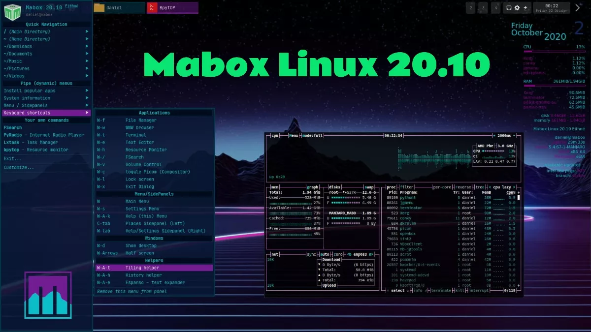 Mabox Linux 20.10 Released: A Manjaro Spin With Lightweight Openbox
