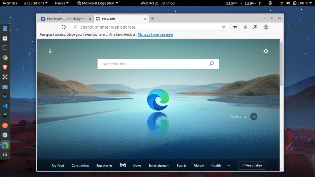 install microsoft edge for linux