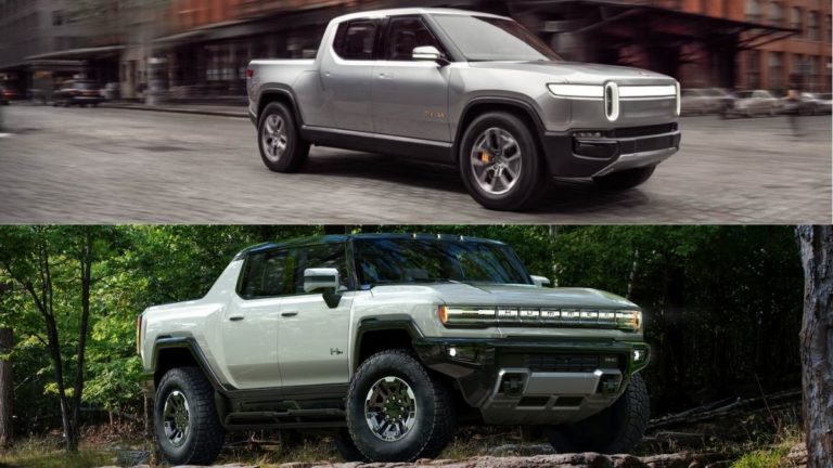 Rivian R1T vs Hummer EV_ best electric pickup trucks