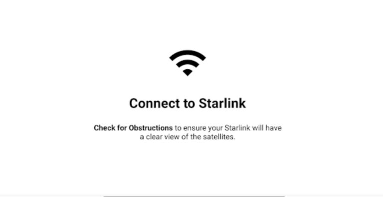 A screenshot of the SpaceX Starlink public beta app from the Play Store
