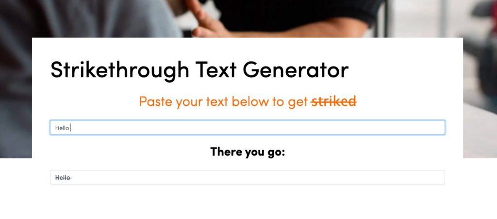 single strikethrough text generator