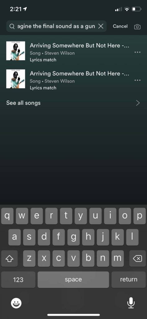 Spotify lyrics finder