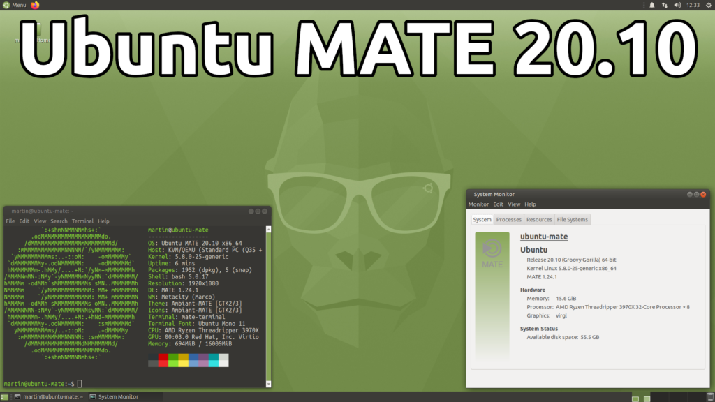 Ubuntu MATE 20.10 Groovy Gorilla