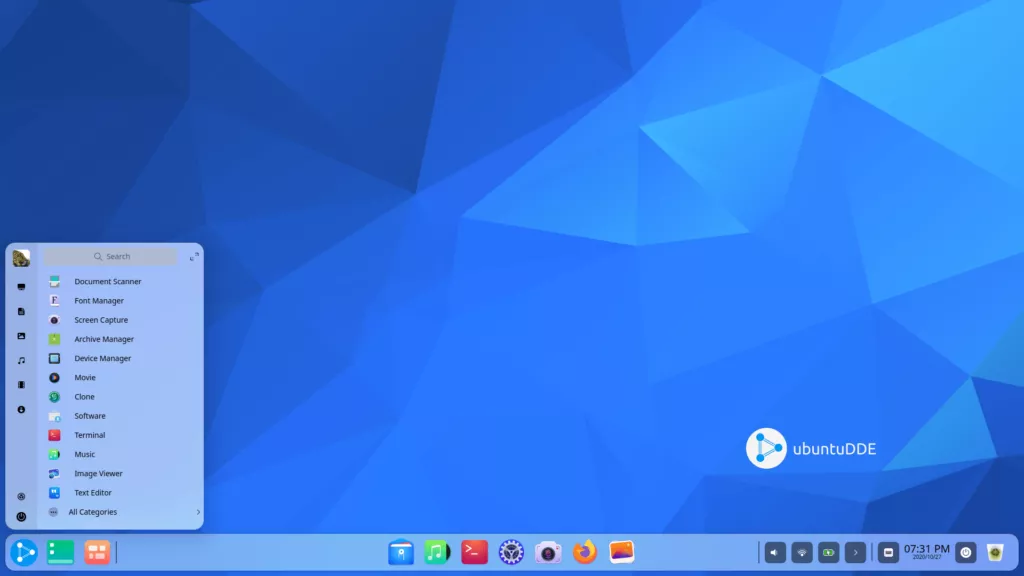 UbuntuDDE with Deepin Desktop Environment