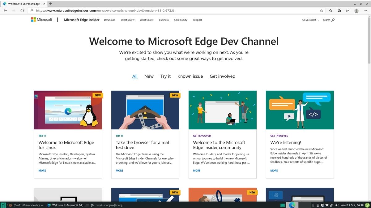 Welcome to Edge-1 - install edge chromium on Arch