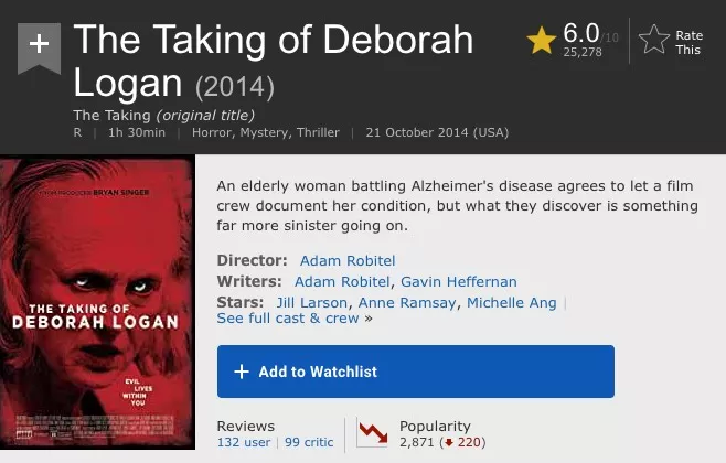 the taking of deborah logan horror movie