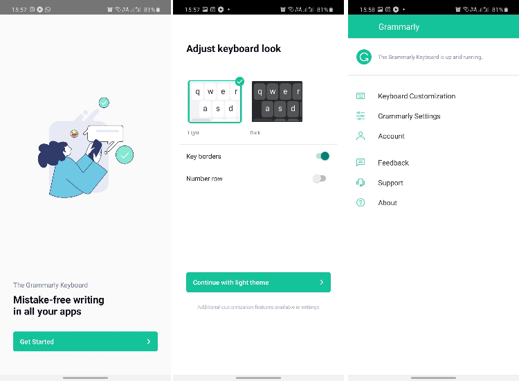 Grammarly keyboard for Android