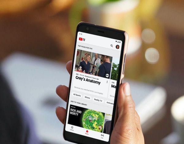youtube tv on android phone
