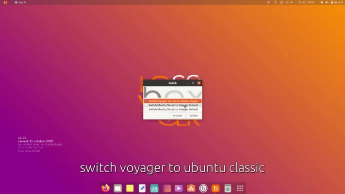 Switch Voyager to Ubuntu classic