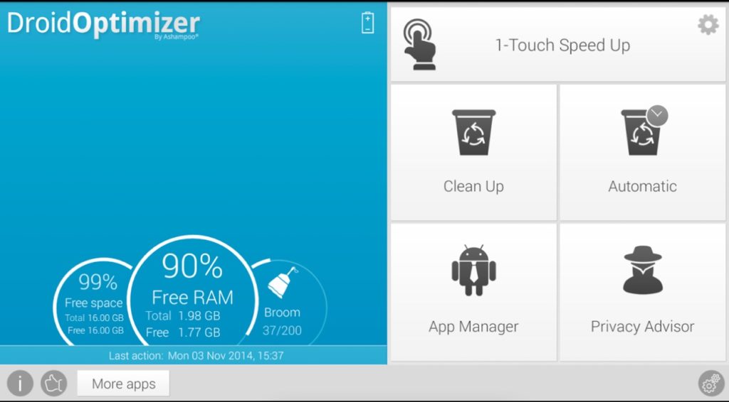 Droid Optimizer mejores aplicaciones de limpieza