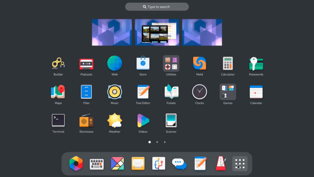 GNOME 40 To Turn Workspace & App Grid Page Orientation To Horizontal