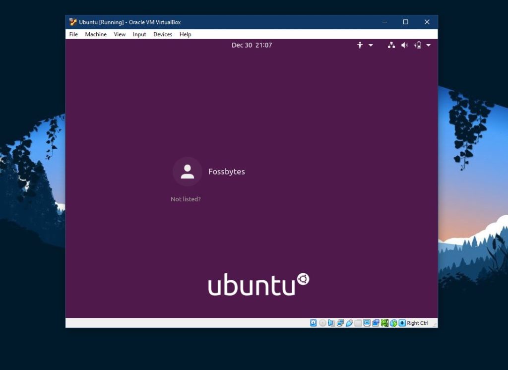 Installing Ubuntu on VirtualBox final step - how to use linux in Windows