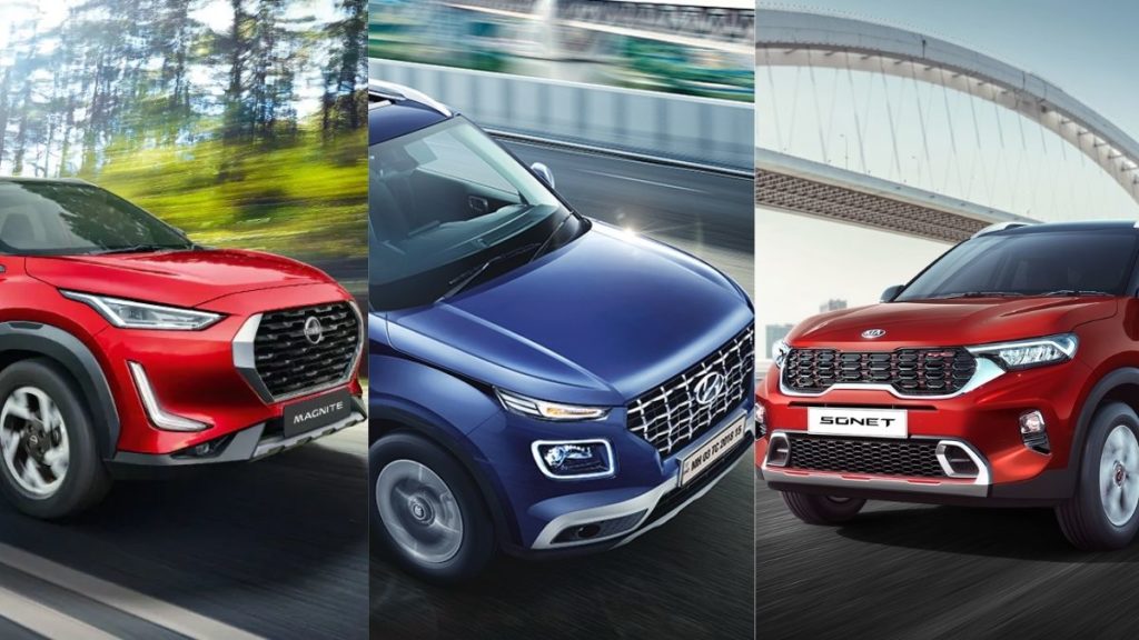 Nissan Magnite Vs Kia Sonet Vs Hyundai Venue Price and Specs