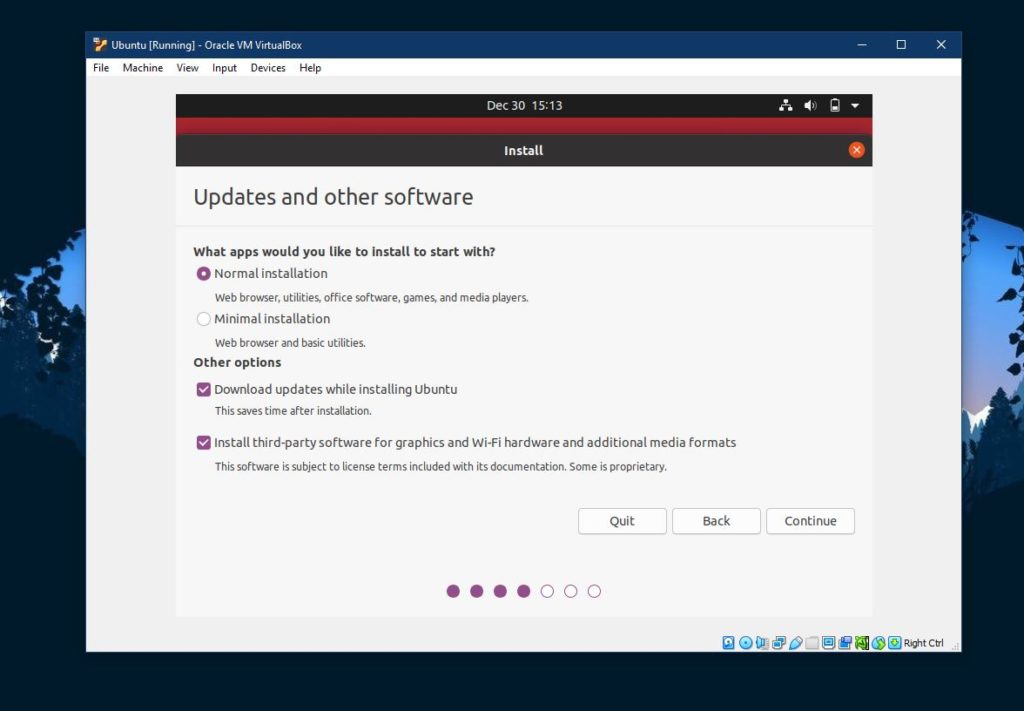 Normal Ubuntu Installation