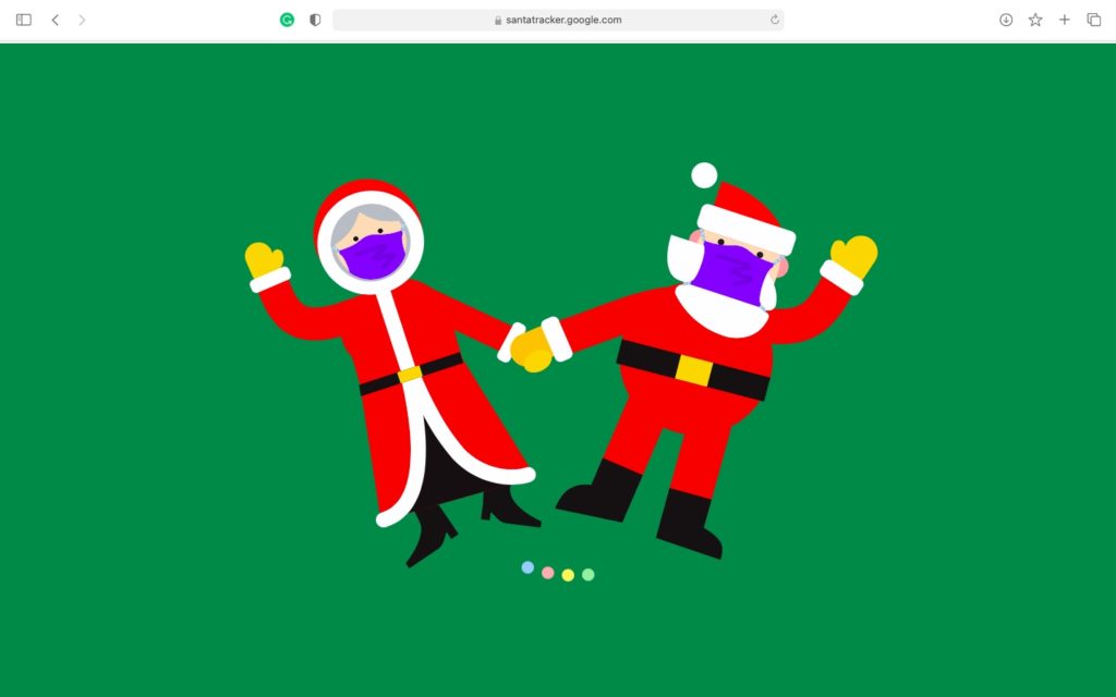 Screenshot from Google Santa tracker
